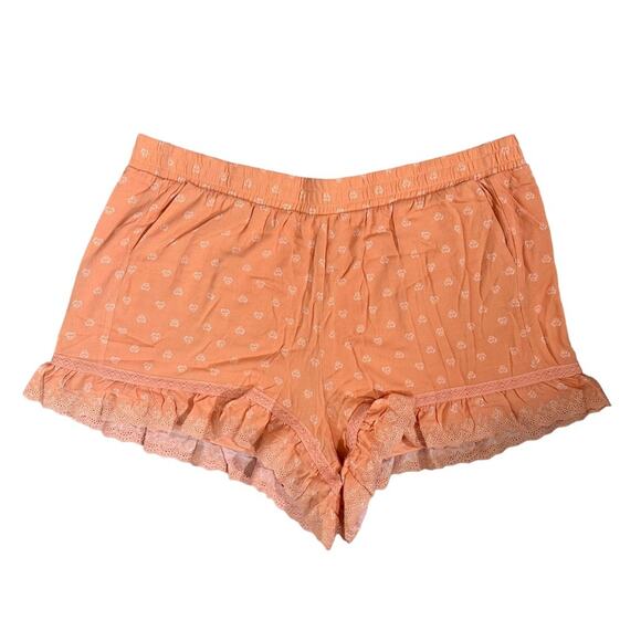 Torrid Peach Ruffle Hem Shorts - Picture 5 of 12